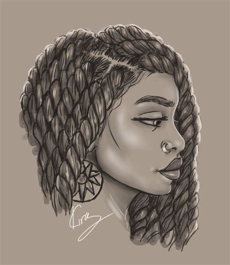 Image Result For Natural Hair Drawings Tumblr Drawings Of Black Girls