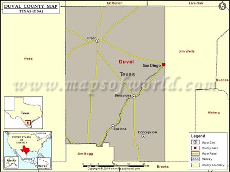 Duval County Map Texas
