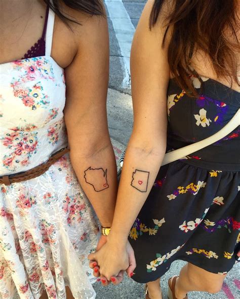 Long Distance Best Friend Tattoos Tattoos Friends Bestfriendtattoos