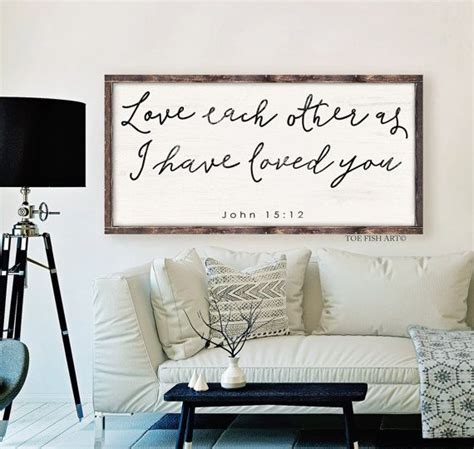 Shop wayfair for the best bible verse wall art. Love Each Other as I have Loved You John 15:12 Scripture ...