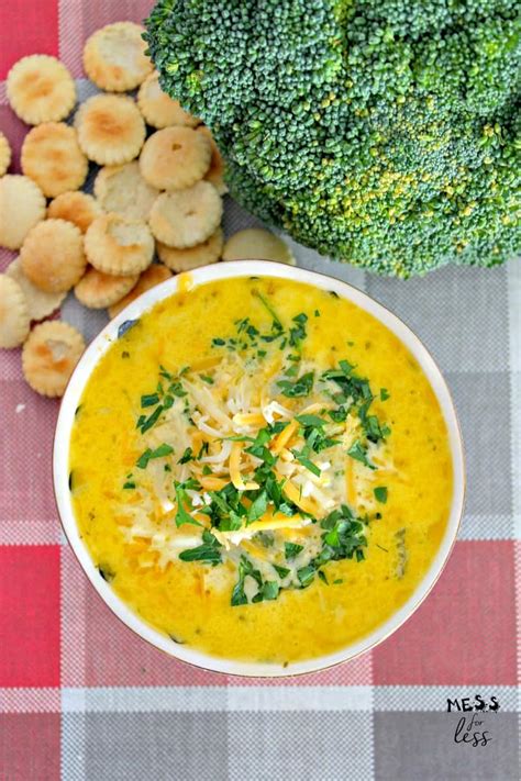 Instant Pot Broccoli Cheddar Soup Mess For Less