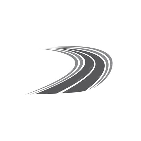 Premium Vector | Creative curved paved road journey logo design.road