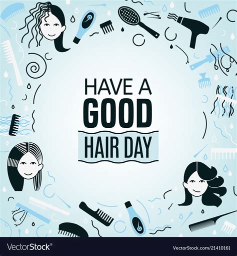 Great Hair Day Royalty Free Vector Image Vectorstock