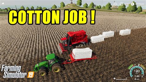 Farming Simulator 19 Cotton Job Giant Cotton Bales Making