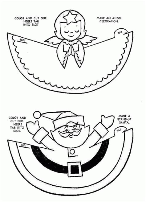 Free Christmas Cut Outs Printable Coloring Page Coloring Home