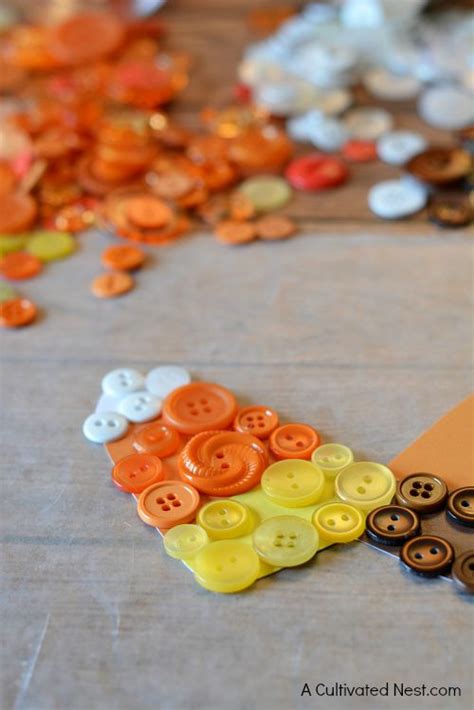 Cute Candy Corn Fall Button Craft And Free Printable