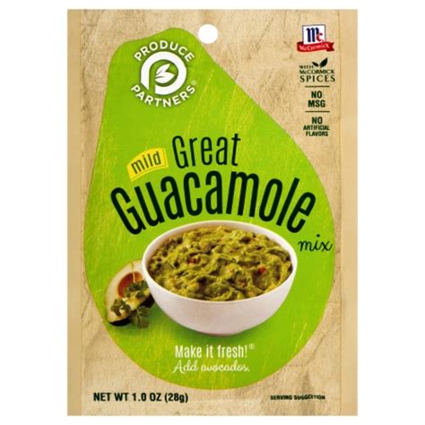 Mccormick Produce Partners Mild Great Guacamole Seasoning Mix 1 Oz