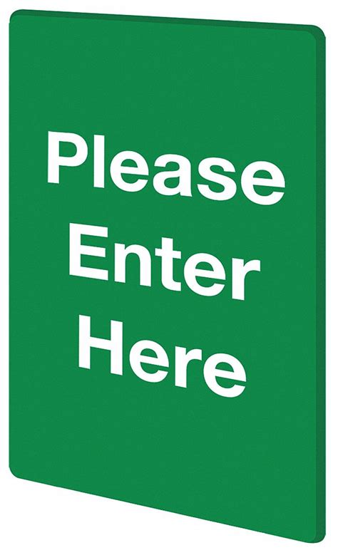 Tensabarrier Green Please Enter Message Acrylic Sign 9tc94s01 P