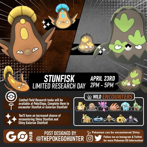 Stunfisk And Galarian Stunfisk Limited Research Day Pokémon Go Hub