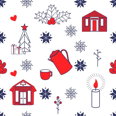 Scandinavian Christmas Set Of Vector Illustrations On Behance