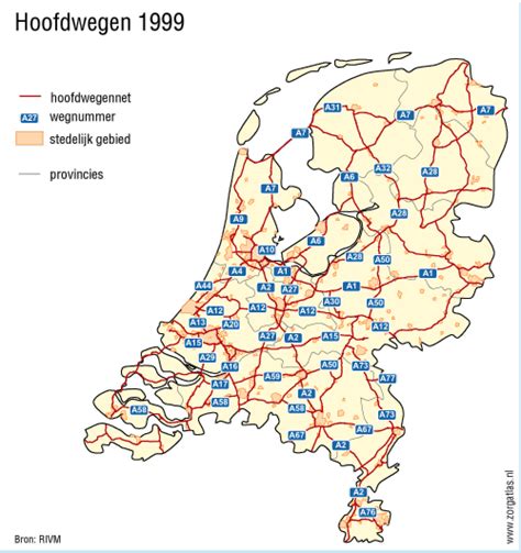 Kaart Van Nederland Met Snelwegen Vogels