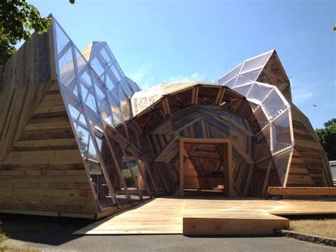 A Wooden Dome Created For Debate Designed By Bureau Detours Geodesic