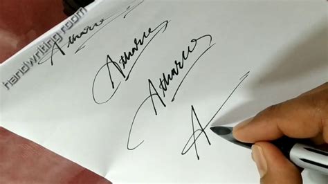 How To Draw Stylish Signature Starting With Letter A A Signatures