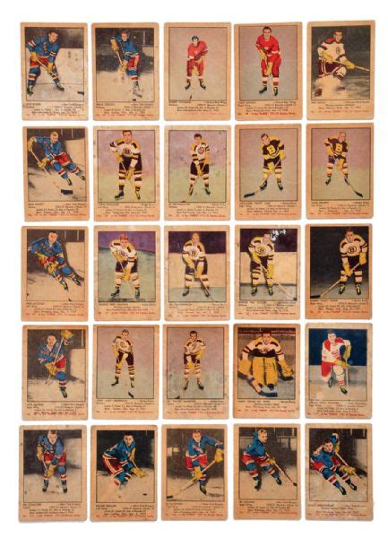 Lot Detail 1951 52 And 1952 53 Parkhurst Hockey Card Collection Of 46