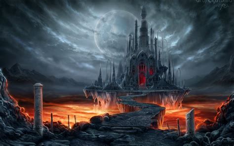 Fantasy Dark Castle Wallpaper