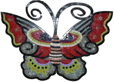 Colored Butterfly Mosaic Tile Art Birds And Butterflies Mozaico