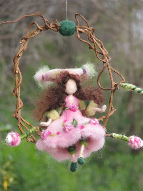 Needle Felted Waldorf Inspired Magic Fairy Mobile By Made4ubymagic