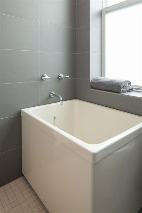 Free standing tub in corner next to large shower vanity free bathtub journalism on national tv why sridevi deserves a free standing soaking tub. Japanese soaking tub - ofuro tub. Square with a built-in ...
