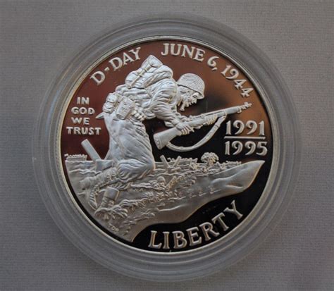 1993 W World War Ii 50th Anniversary Commemorative Silver 1 Proof W