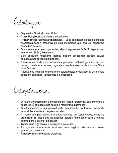 Citologia é O Estudo