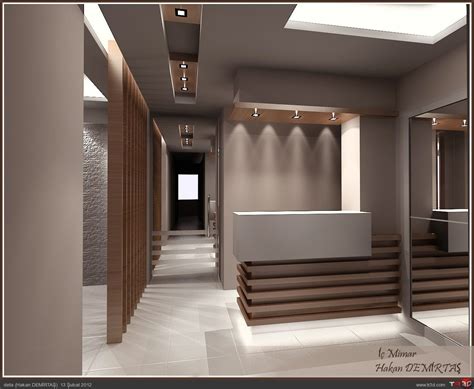 Giriş Danışma Bankosu Lobby Design Iç Tasarım Ofisler Ev Ofisi Tasarımı