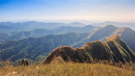 Beautiful Mountain In Sunset At Thong Pha Phum National Park