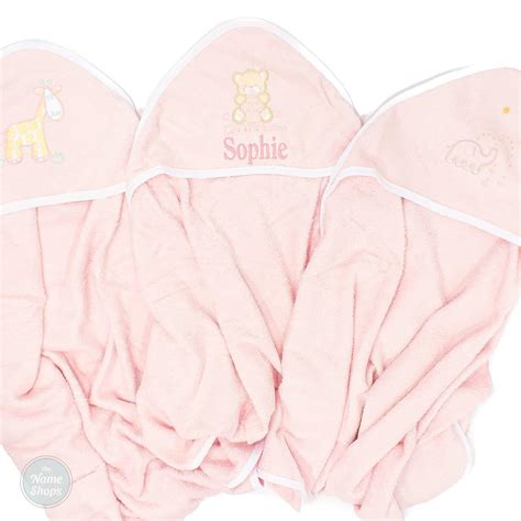 Personalised Pink Hooded Towel