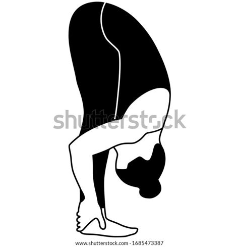 Standing Forward Bend Yoga Pose Stock Vector Royalty Free 1685473387
