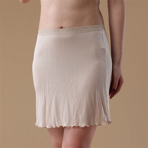 Hoffe 100 Pure Silk Women Half Slips Soft Thin Silk Underskirt Basic
