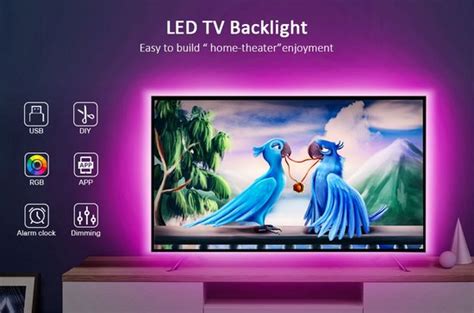cma colorrgb backlight voor tv en pc usb powered led strip licht rgb5050 voor 24