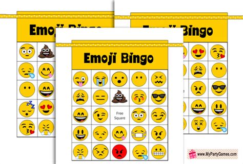 How To Play Emoji Bingo Printable Templates