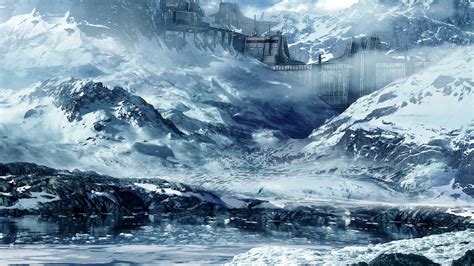 Download Cold Snowy Mountain Castle Wallpaper