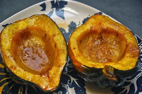 Put 1 tablespoon butter and one tablespoon sugar in each half. Tomatoes on the Vine: Baked Acorn Squash with Brown Sugar ...