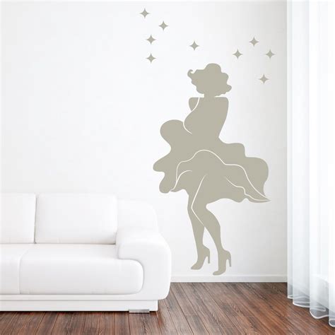 Check out our dress wall decals selection for the very best in unique or custom, handmade pieces from our shops. Marilyn Monroe White Dress Wall Decal | Wall decals, Vinyl ...