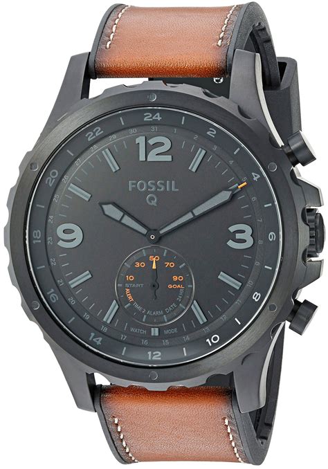 Fossil Mens Nate Stainless Steel Hybrid Smartwatch With Activity