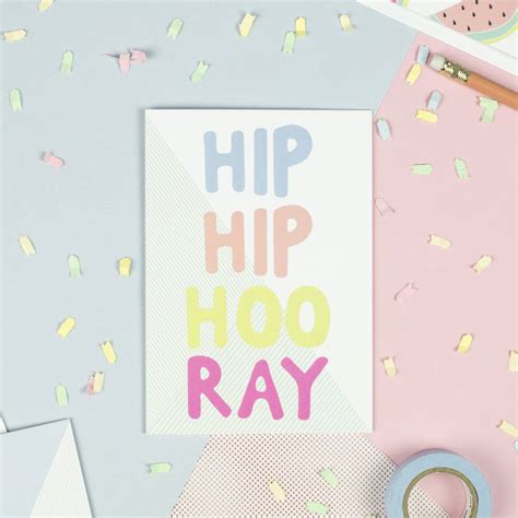 Hip Hip Hooray Card By Alice Perry Designs