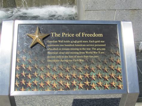 Picture Of The Stars On The Ww2 Memorial The World War Ii Memorial In