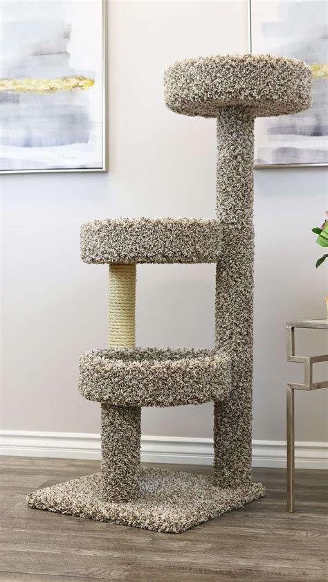 Cat Tree New Cat Condos Carpeted Solid Wood Cat Tree Tower