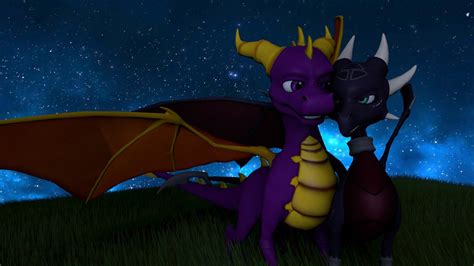 Spyro And Cynder 3d Midnight Walk By Waranto On Deviantart