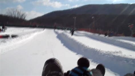 Snow Tubing Point Of View At Whitetail Pennsylvania