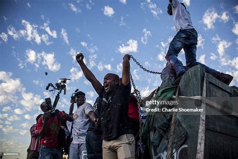 Students Cheer After The Cecil Rhodes Statue Was Removed From The