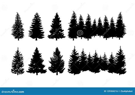 Pine Tree Vector Art Stock Illustrations 55410 Pine Tree Vector Art