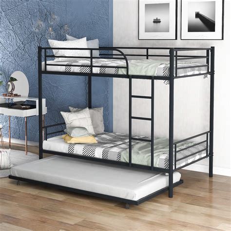 Buy Merax Metal Bunk Bed Can Be Divided Into Two Bedframe No Box