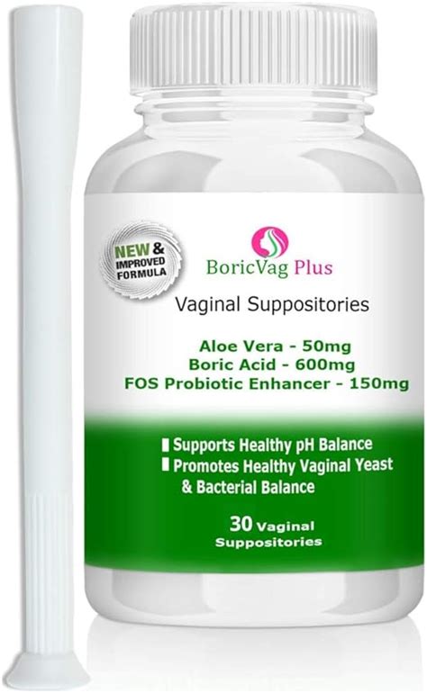 Boric Acid Vaginal Suppositories Plus Aloe Vera Fos Probiotic My Xxx