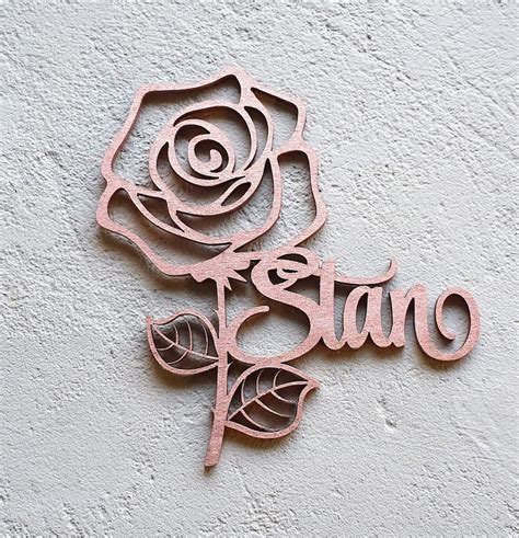 Laser Cut Names Signs Wedding Place Cards Place Settings Roses Etsy