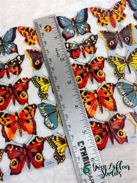 Beautiful Butterflies English Scrap Sheets Gwen Lafleur Studios