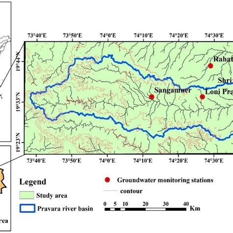 Location Map Of The Pravara River Basin Download Scientific Diagram