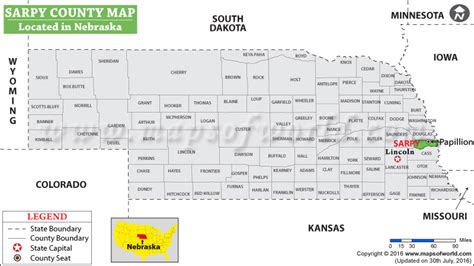 Sarpy County Nebraska Digital Zip Code Map