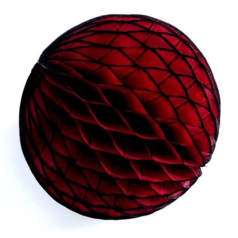 Maroon Honeycomb Paper Ball The Danes