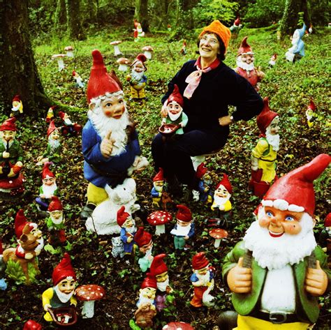 There Are Many Gnomes In The Woods And One Is Pointing At Something